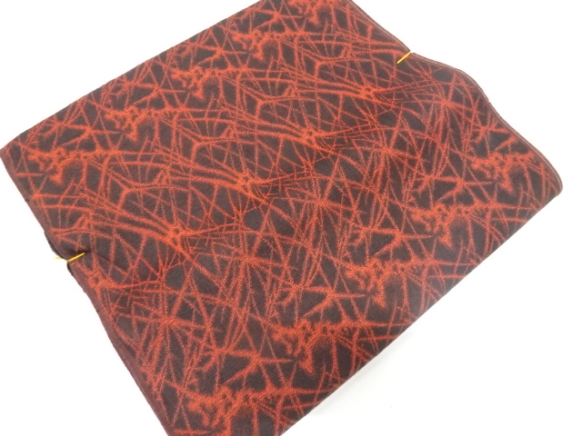 アンティーク　氷割れ模様織り出し　着尺反物